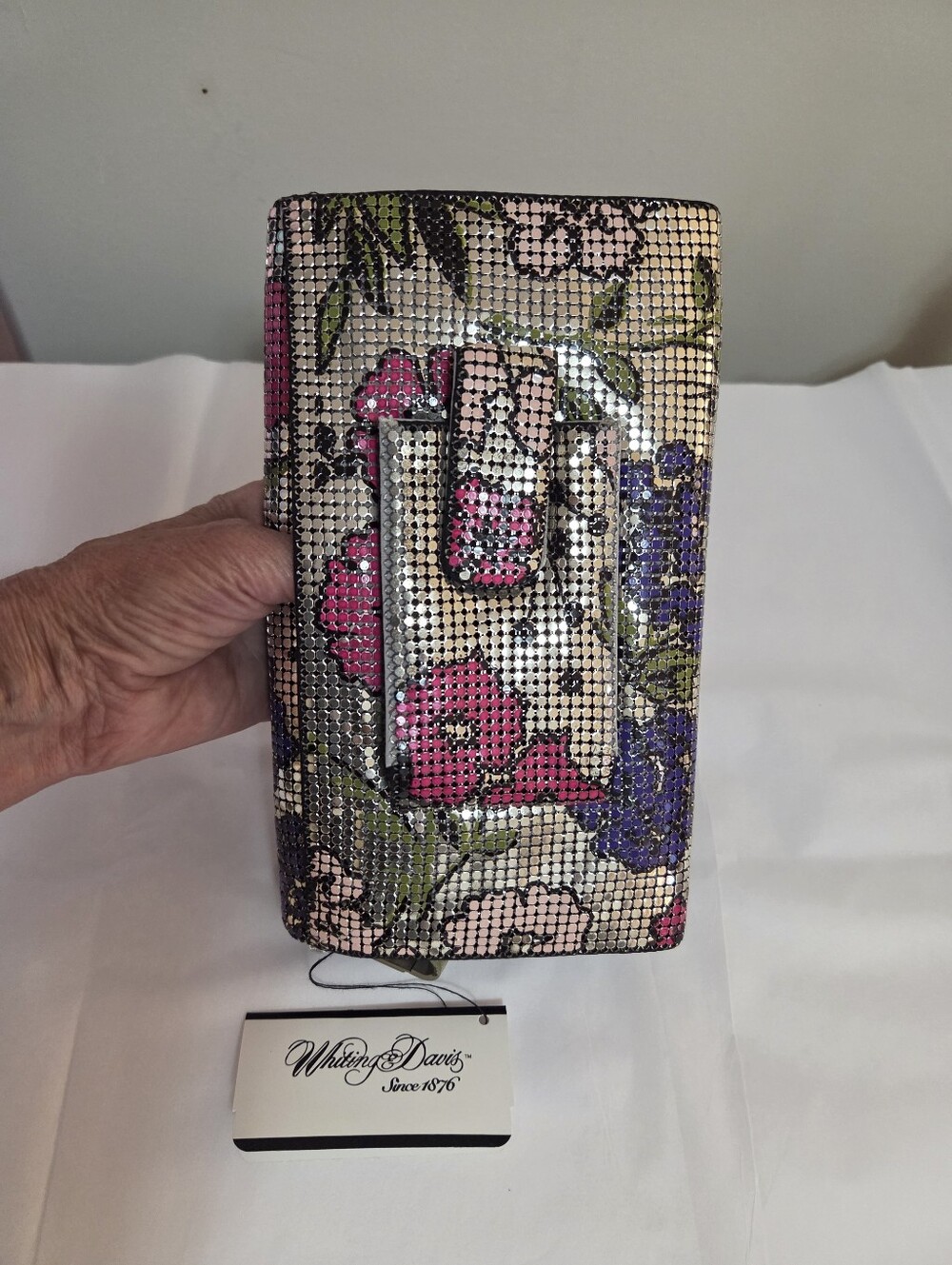 Whiting And Davis Metal Mesh Crossbody - Picture 2 of 3